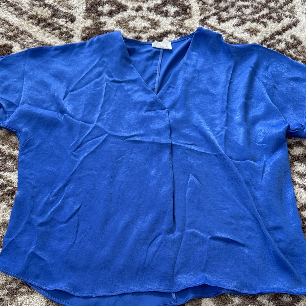 ANDREE BY UNIT Vibrant Blue Women's Blouse